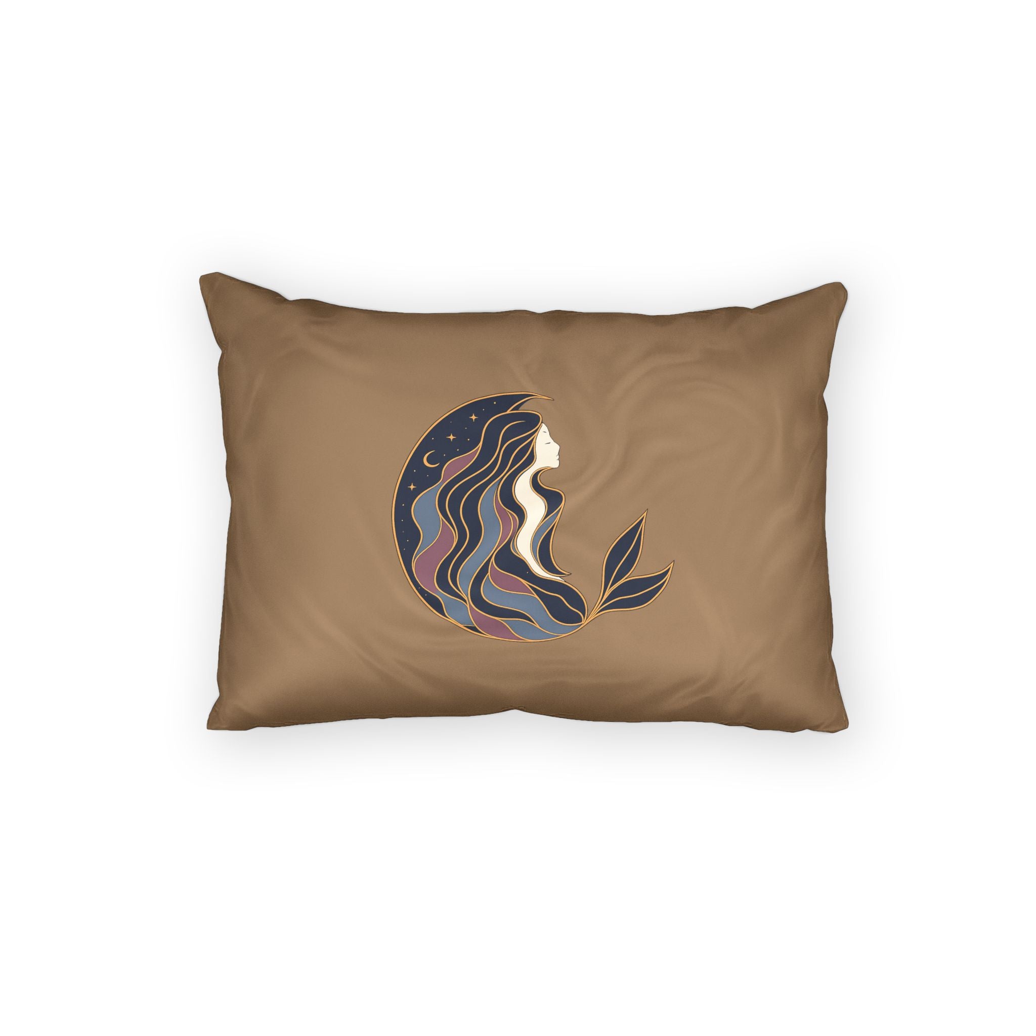 Siren Moon Celestial Pillow Sham Cover | Boho Coastal Bedding