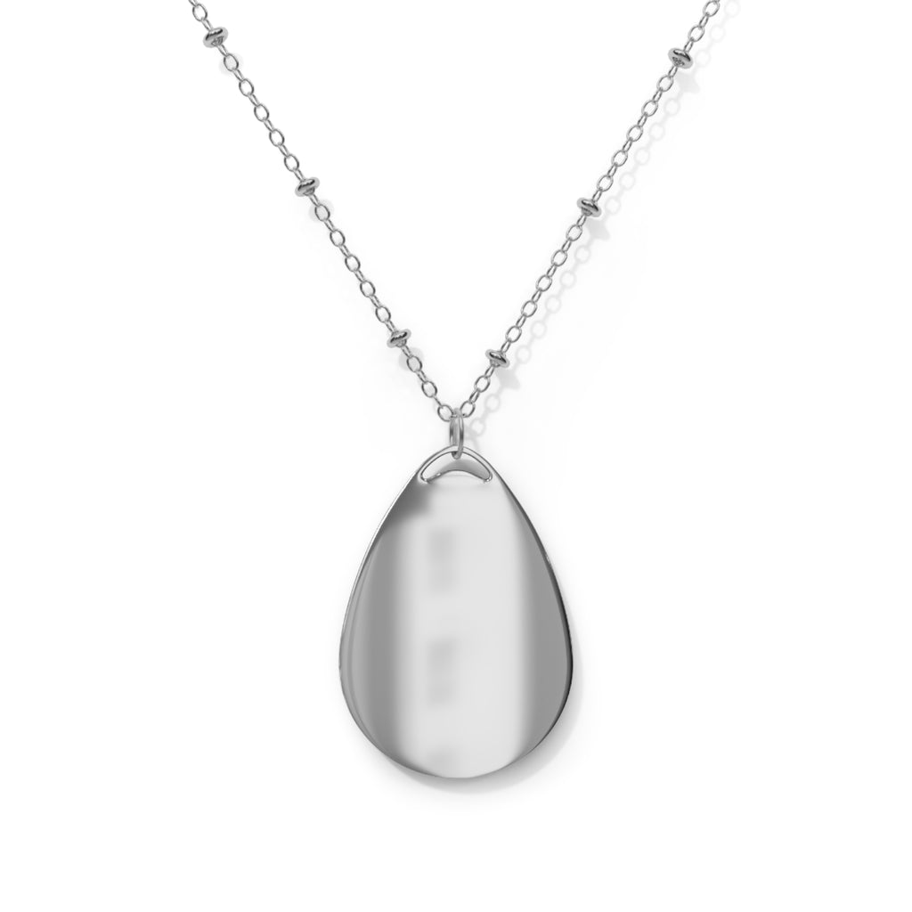 Siren Moon Personalized Oval Pendant Necklace | Celestial Keepsake Jewelry