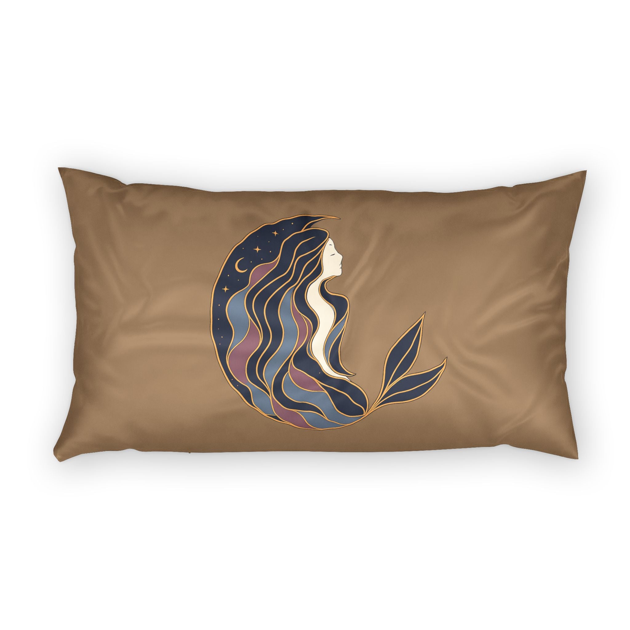 Siren Moon Celestial Pillow Sham Cover | Boho Coastal Bedding